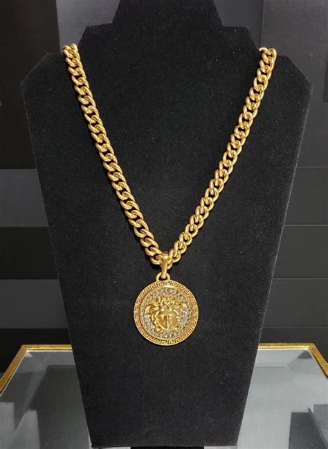 versace gold plated chain|More.